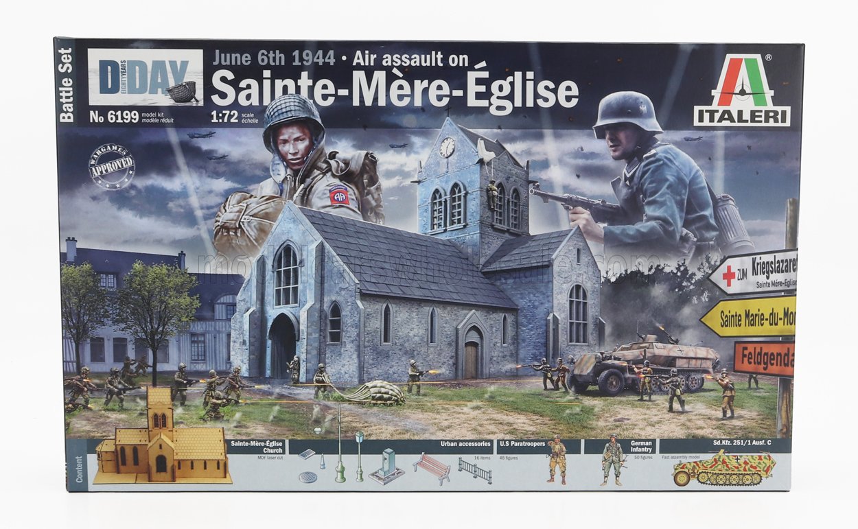 ITALERI - ACCESSORIES - WAR BATTLE SET SAINTE - MERE - EGLISE 1944