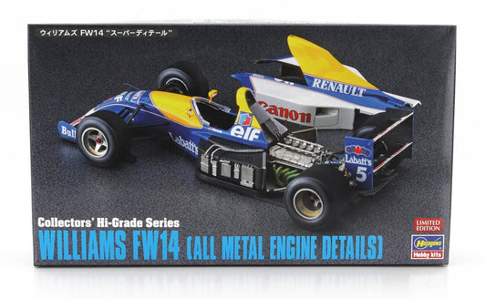 HASEGAWA - 1/24 - WILLIAMS - F1 FW14B RENAULT N 5 WORLD CHAMPION SEASON 1992 NIGEL MANSELL - ALL METAL ENGINE DATAILS - /