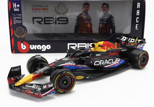 BURAGO - 1/18 - RED BULL - F1 RB19 TEAM ORACLE RED BULL RACING N 1 WORLD CHAMPION WINNER AUSTIN USA GP 2023 MAX VERSTAPPEN - MATT BLUE