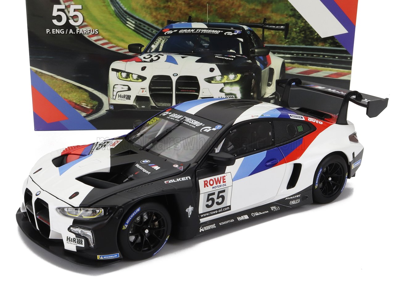 MINICHAMPS - 1/18 - BMW - 4-SERIES M4 GT3 TEAM BMW MOTORSPORT N 55 6h ADAC RUHR-POKAL-RENNEN 2021 PHILIPP ENG - AUGUSTO FARFUS - WHITE BLACK BLUE RED