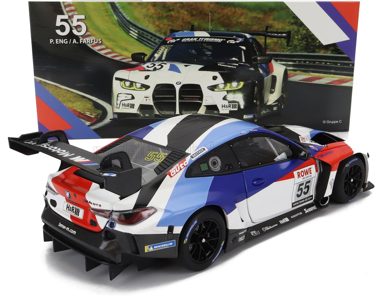 MINICHAMPS - 1/18 - BMW - 4-SERIES M4 GT3 TEAM BMW MOTORSPORT N 55 6h ADAC RUHR-POKAL-RENNEN 2021 PHILIPP ENG - AUGUSTO FARFUS - WHITE BLACK BLUE RED