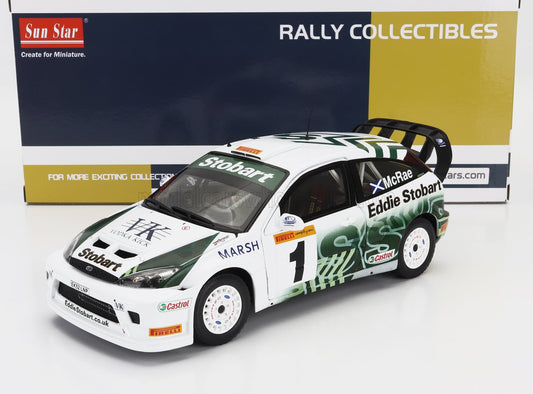 SUN-STAR - 1/18 - FORD ENGLAND - FOCUS RS WRC 03 N 1 RALLY PIRELLI INTERNATIONAL 2005 COLIN McRAE - WHITE