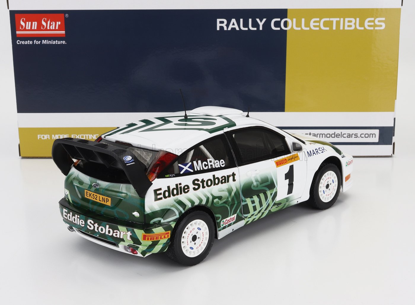 SUN-STAR - 1/18 - FORD ENGLAND - FOCUS RS WRC 03 N 1 RALLY PIRELLI INTERNATIONAL 2005 COLIN McRAE - WHITE