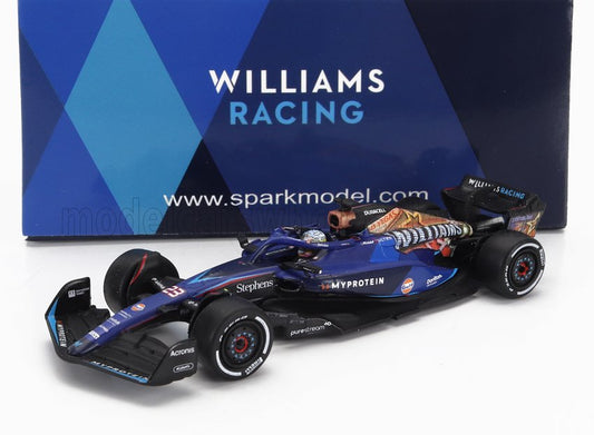 SPARK-MODEL - 1/64 - WILLIAMS - F1 FW45 TEAM WILLIAMS RACING GULF N 23 LAS VEGAS USA GP 2023 ALEXANDER ALBON - BLUE BLACK GOLD