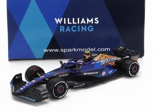 SPARK-MODEL - 1/64 - WILLIAMS - F1 FW45 TEAM WILLIAMS RACING GULF N 2 LAS VEGAS USA GP 2023 LOGAN SARGEANT - BLUE BLACK GOLD