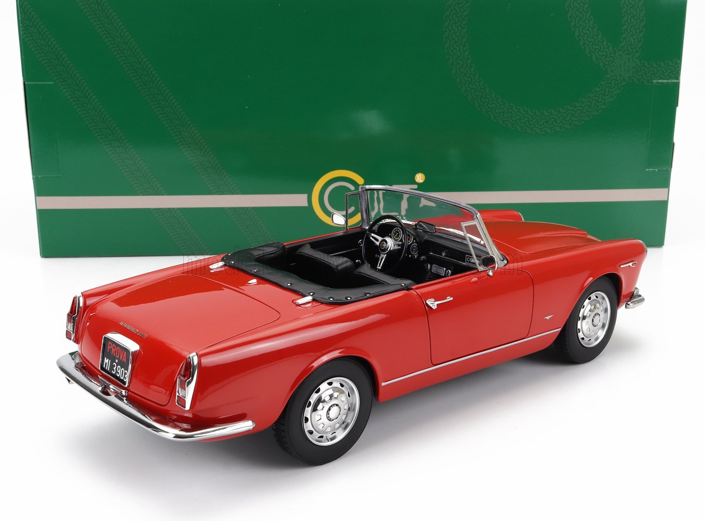 CULT-SCALE MODELS - ALFA ROMEO - 2600 SPIDER TOURING CABRIOLET OPEN 1961 RED