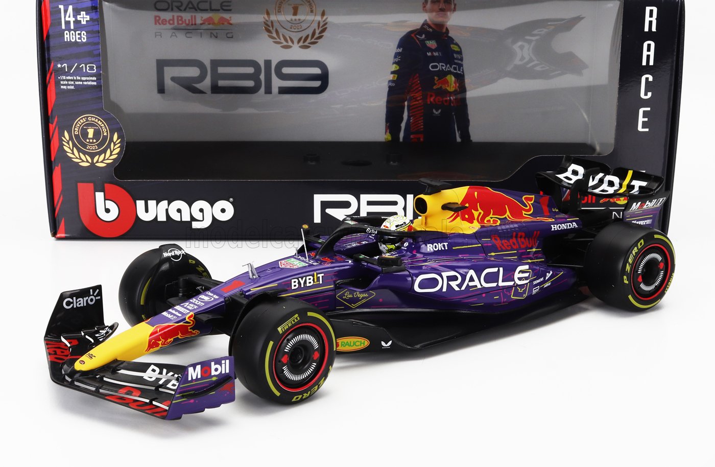 BURAGO - RED BULL - F1 RB19 TEAM ORACLE RED BULL RACING N 1 WORLD CHAMPION WINNER LAS VEGAS USA GP 2023 MAX VERSTAPPEN