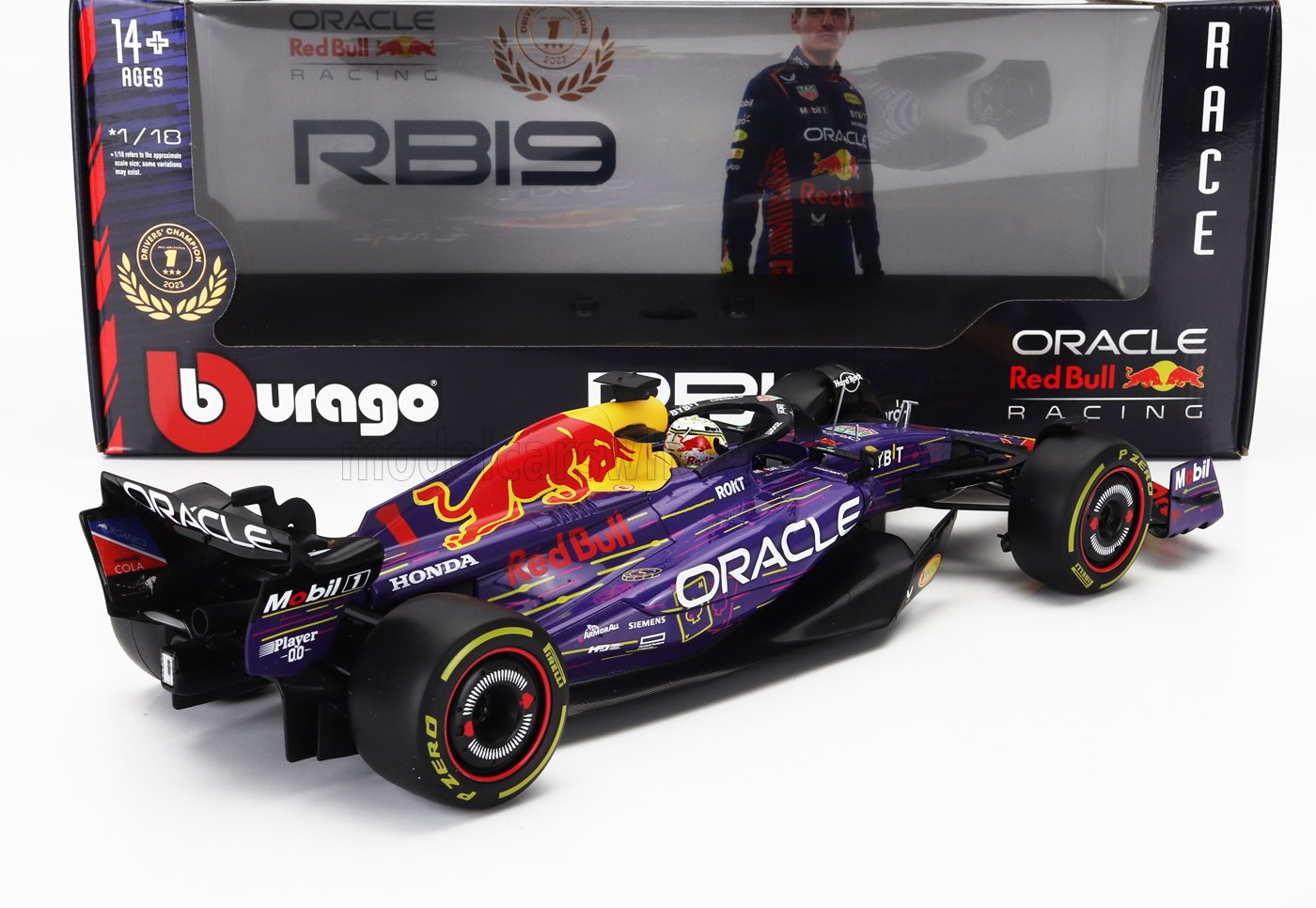 BURAGO - RED BULL - F1 RB19 TEAM ORACLE RED BULL RACING N 1 WORLD CHAMPION WINNER LAS VEGAS USA GP 2023 MAX VERSTAPPEN