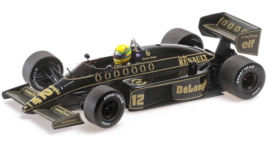 MINICHAMPS - 1/18 - LOTUS - F1 98T RENAULT TURBO N 12 SEASON DIRTY VERSION 1986 AYRTON SENNA - BLACK GOLD