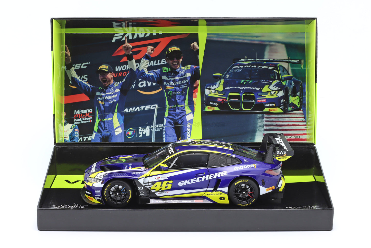 MINICHAMPS - BMW - 4-SERIES M4 GT3 TEAM WRT N 46 WINNER GTWCE GT WORLD CHALLENGE EUROPE SPRINT CUP MISANO ITALY 2023 - VALENTINO ROSSI - MAXIME MARTIN