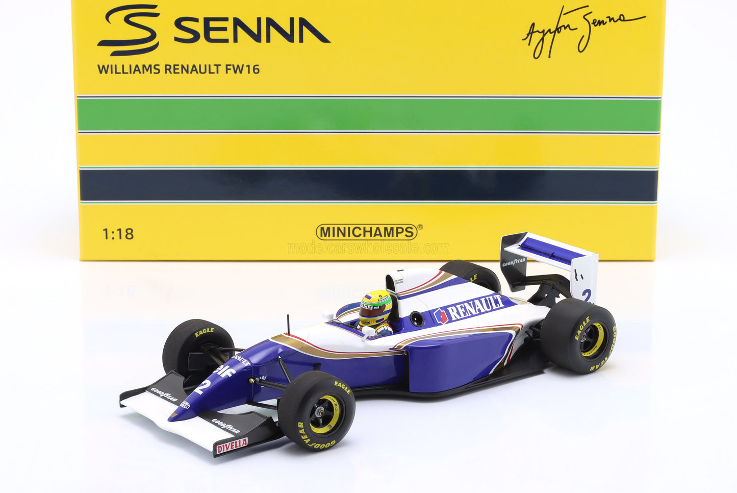 MINICHAMPS - WILLIAMS - F1 FW16 TEAM ROTHMANS RENAULT N 2 TEST SEASON 1994 AYRTON SENNA