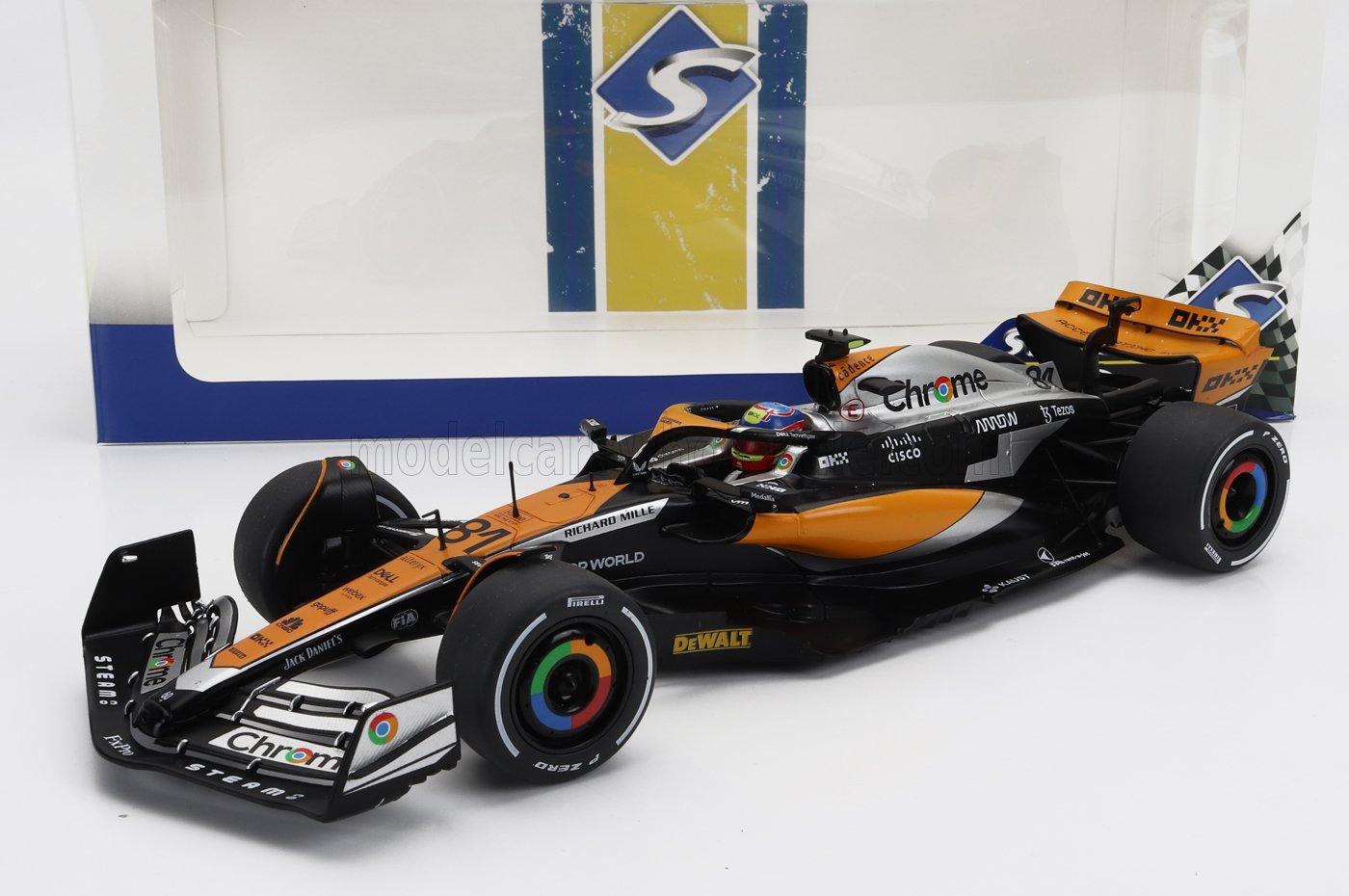 SOLIDO - 1/18 - McLAREN - F1 MCL60 TEAM McLAREN N 81 4th BRITISH GP 2023 OSCAR PIASTRI - ORANGE BLACK