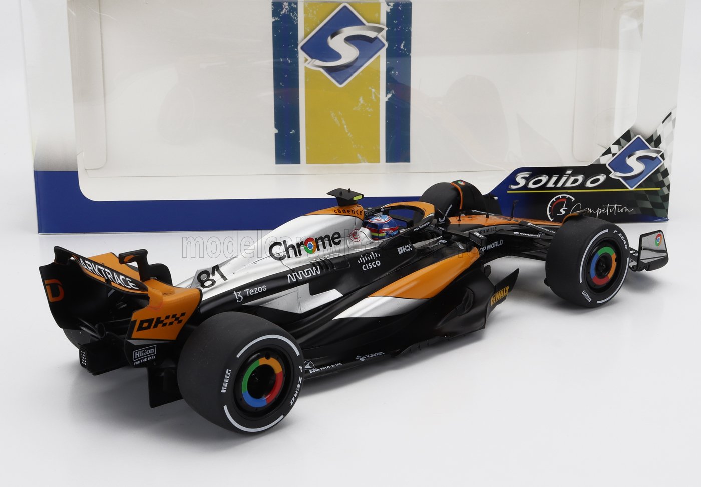 SOLIDO - 1/18 - McLAREN - F1 MCL60 TEAM McLAREN N 81 4th BRITISH GP 2023 OSCAR PIASTRI - ORANGE BLACK