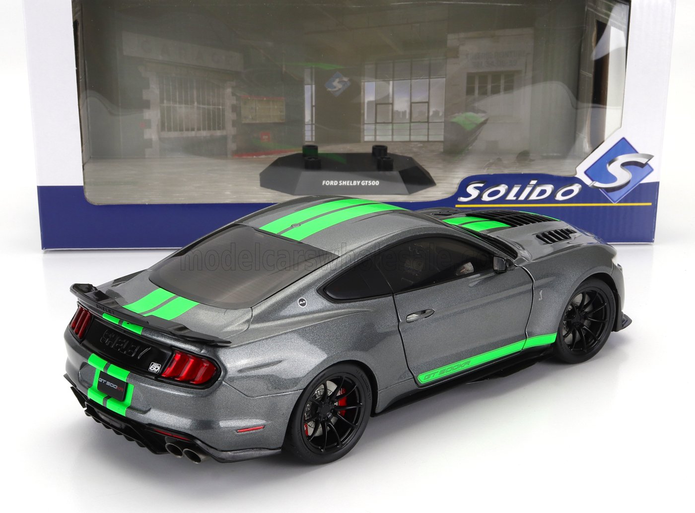 SOLIDO - 1/18 - FORD USA - MUSTANG SHELBY GT500 KR COUPE 2023 - GREY GREEN