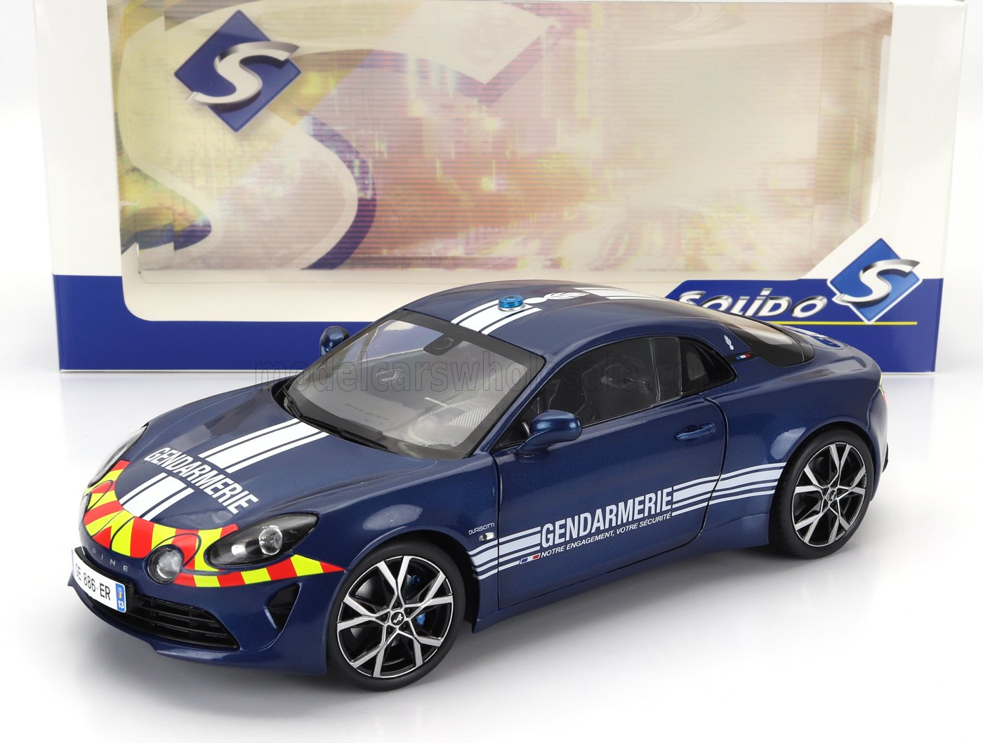 SOLIDO - 1/18 - ALPINE - ALPINE A110 GENDARMERIE POLICE COUPE 2023 - BLUE