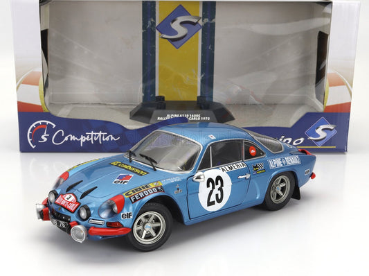 SOLIDO - 1/18 - RENAULT - ALPINE A110 1600S (night version) N 23 RALLY MONTECARLO 1972 JEAN PIERRE NICOLAS - MICHEL VIAL - BLUE MET