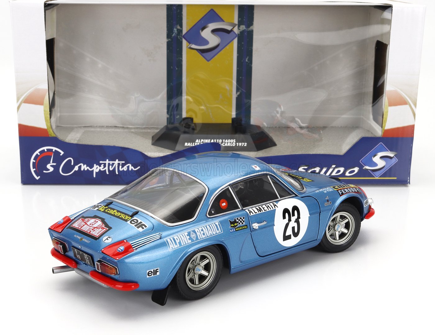 SOLIDO - 1/18 - RENAULT - ALPINE A110 1600S (night version) N 23 RALLY MONTECARLO 1972 JEAN PIERRE NICOLAS - MICHEL VIAL - BLUE MET