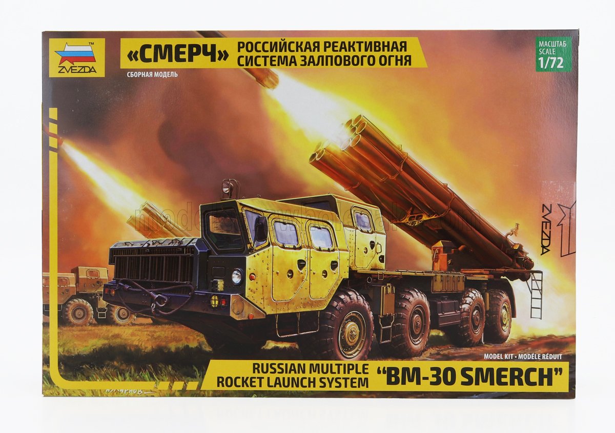 ZVEZDA - TRUCK - BM-30 SMERCH RUSSIAN MULTIPLE ROCKET MISSILE LAUNCH SYSTEM MILITARY