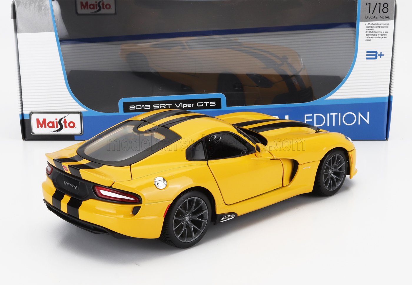 MAISTO - 1/18 - DODGE - VIPER GTS SRT COUPE 2013 - YELLOW BLACK