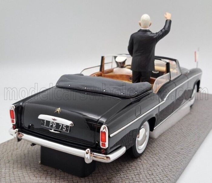 PANTHEON - CITROEN - 15-6 LANDAULET CHAPRON CABRIOLET PRESIDENTIELLE 1955 - PERSONAL CAR  WITH CHARLES DE GAULLE AND DRIVER FIGURES