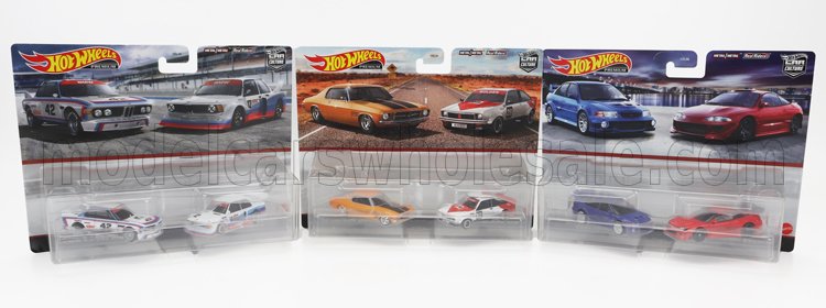 MATTEL HOT WHEELS - HOLDEN - 2X MONARO GTS 1973 & TORANA A9X 1977 + 3X BMW 3-SERIES 320 Gr.5 & BMW 3.0 CSL 1973 + 3X MITSUBISHI ECLIPSE 1995 & LANCER EVO VI 1995