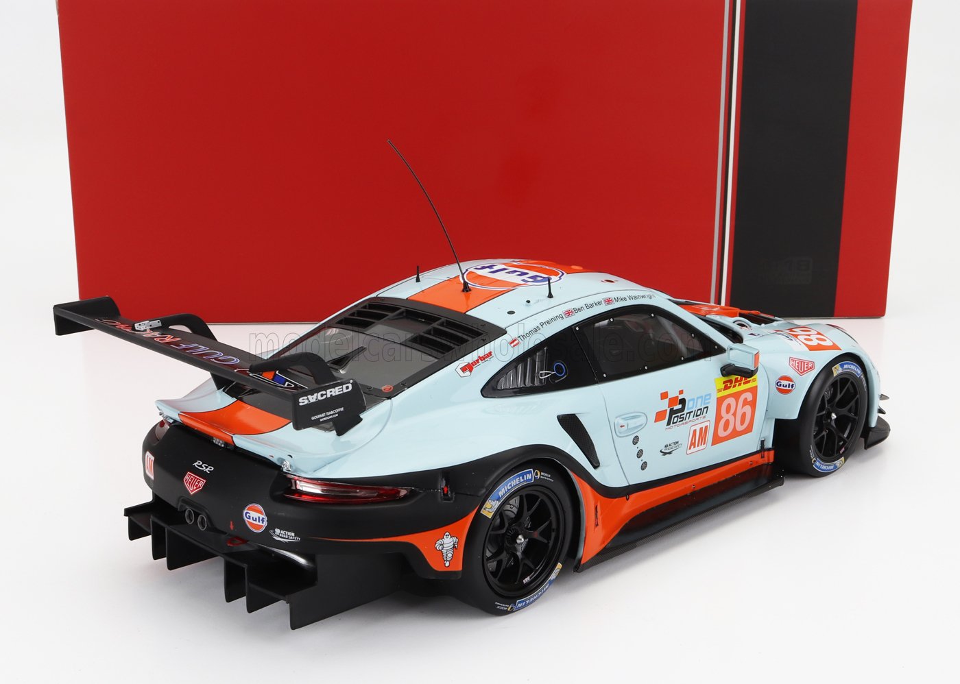 IXO-MODELS - PORSCHE - 911 991 RSR 4.0L TEAM GULF RACING N 86 WEC LMGTE SEBRING 2019 MICHAEL WAINWRIGHT - BEN BARKER - THOMAS PREINING