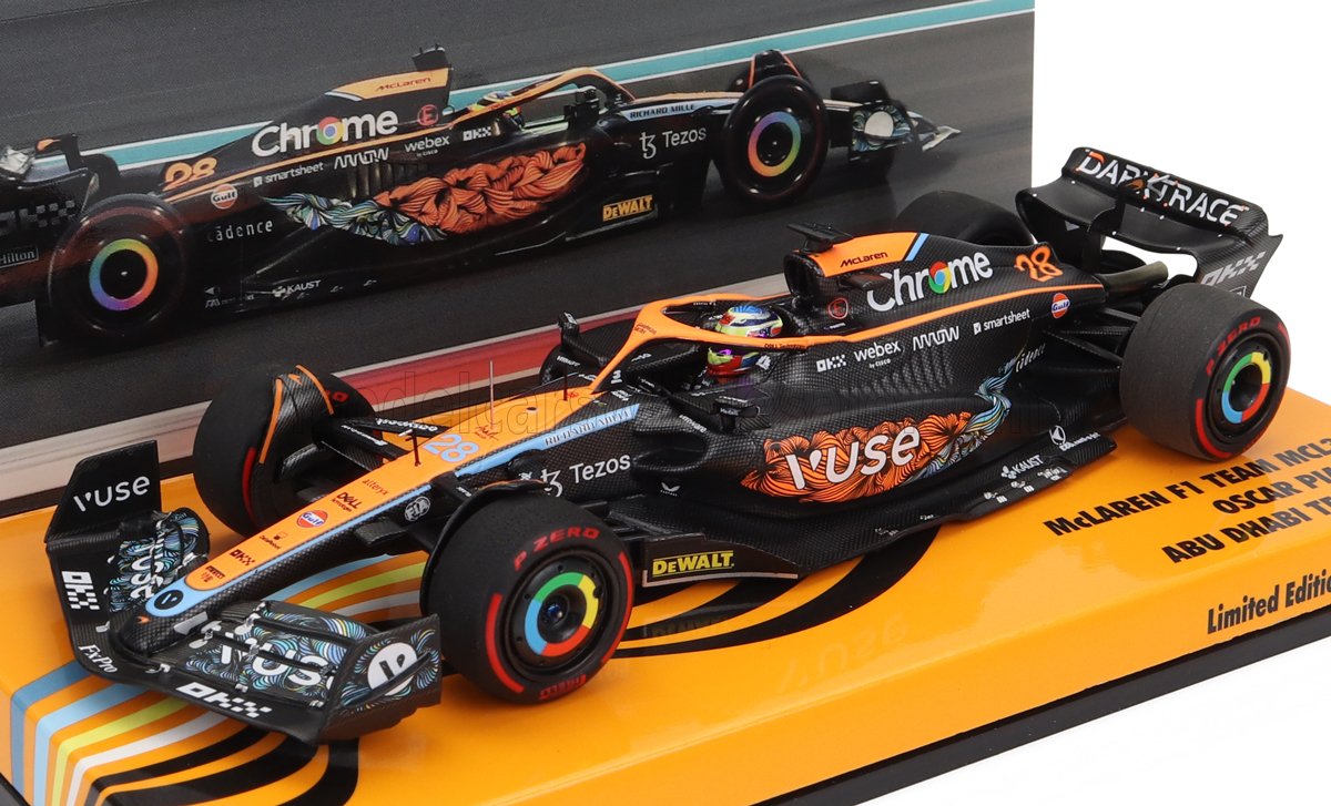 MINICHAMPS - McLAREN - F1 MCL36 MERCEDES TEAM MCLAREN N 28 TEST ABU DHABI 2022 OSCAR PIASTRI