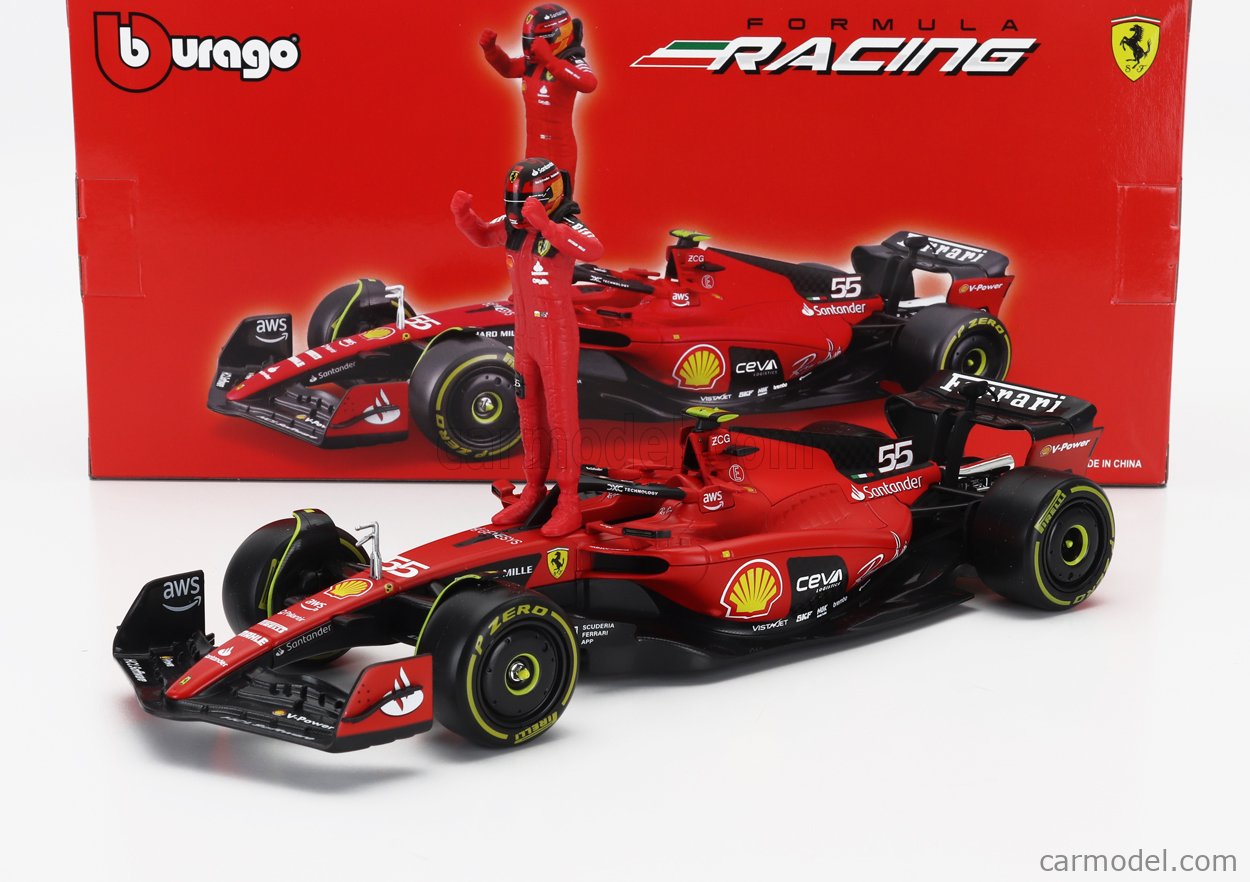 BURAGO - 1/24 - FERRARI - F1 SF-23 TEAM SCUDERIA FERRARI N 16 SEASON 2023 CHARLES LECLERC - RED