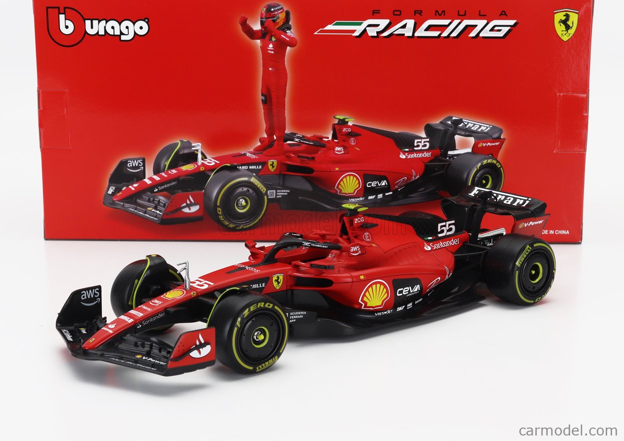 BURAGO - 1/24 - FERRARI - F1 SF-23 TEAM SCUDERIA FERRARI N 16 SEASON 2023 CHARLES LECLERC - RED