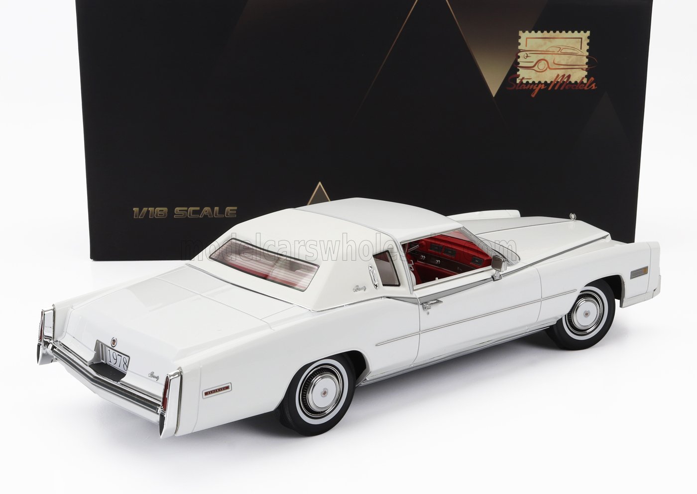 STAMP-MODELS - 1/18 - CADILLAC - ELDORADO BIARRITZ 1978 - WHITE