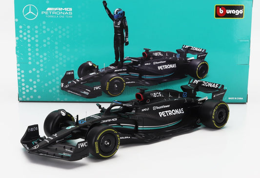 BURAGO - 1/24 - MERCEDES GP - F1 W14 TEAM MERCEDES-AMG PETRONAS FORMULA ONE N 63 SEASON 2023 GEORGE RUSSELL - MATT BLACK