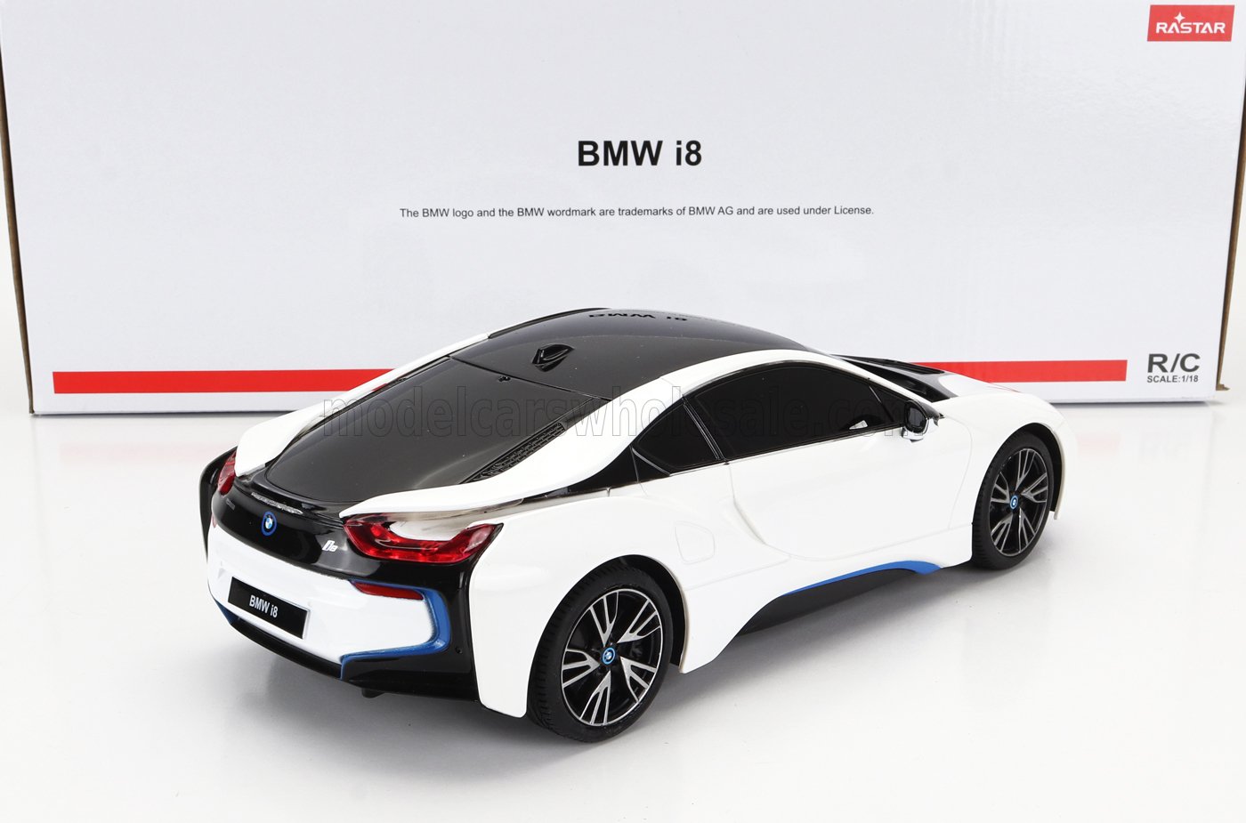 MONDOMOTORS - 1/18 - BMW - i8 COUPE 2018 - WHITE BLACK