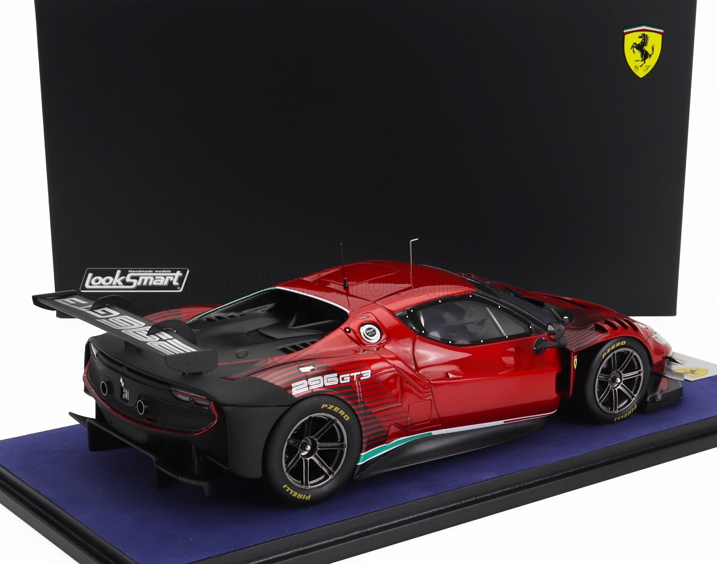 LOOKSMART - FERRARI - 296 GT3 EVO 3.9L TURBO V8 N 0 LAUNCH VERSION 2022 - CON VETRINA