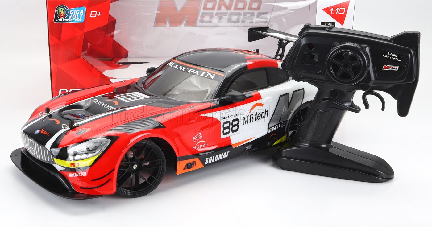 MONDOMOTORS - 1/10 - MERCEDES BENZ - GT3 AMG N 88 RACING 2022 - RED BLACK SILVER