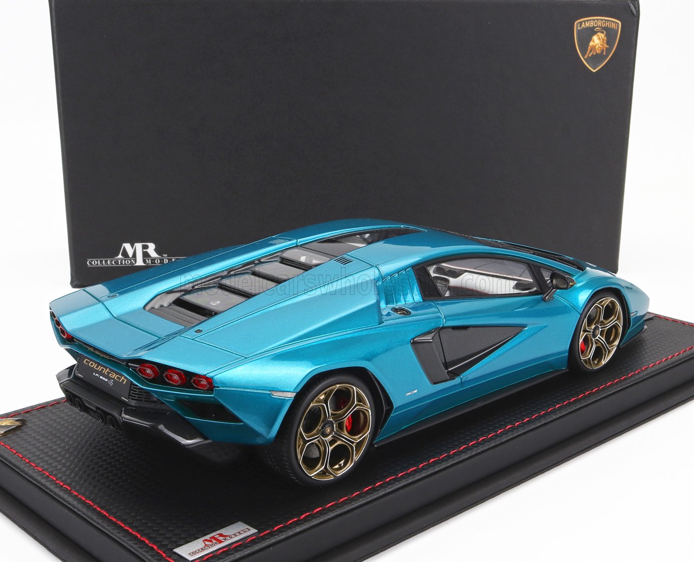 MR-MODELS - 1/18 - LAMBORGHINI - COUNTACH LPi 800-4 2021 - CON VETRINA - WITH SHOWCASE - BLU URANUS - LIGHT BLUE