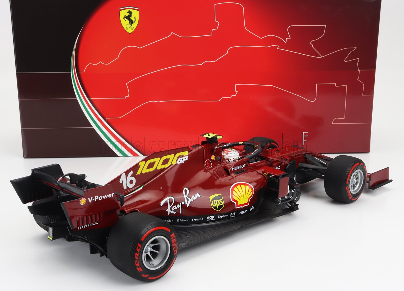 BBR-MODELS - 1/18 - FERRARI - F1 SF1000 TEAM SCUDERIA FERRARI N 16 8th TOSCANA GP MUGELLO 1000th GP FERRARI F1 2020 CHARLES LECLERC - MUGELLO RED