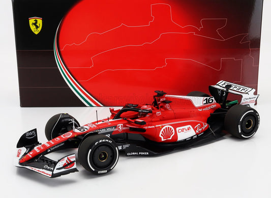 BBR-MODELS - 1/18 - FERRARI - F1 SF-23 TEAM SCUDERIA FERRARI N 16 2nd LAS VEGAS USA GP 2023 CHARLES LECLERC - RED WHITE BLACK