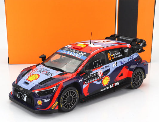 IXO-MODELS - 1/18 - HYUNDAI - i20 N RALLY1 TEAM SHELL MOBIS WRT N 6 7th RALLY MONTECARLO 2023 DANI SORDO - CANDIDO CARRERA - 2 TONE BLUE RED