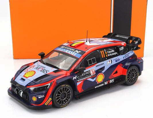 IXO-MODELS - 1/18 - HYUNDAI - i20 N RALLY1 TEAM SHELL MOBIS WRT N 11 3rd RALLY MONTECARLO 2023 THIERRY NEUVILLE - MARTIJN WYDAEGHE - 2 TONE BLUE RED