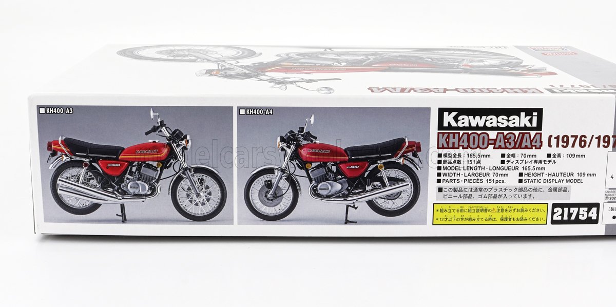 HASEGAWA - 1/12 - KAWASAKI - KH400 A3/A4 MOTORCYCLE 1976