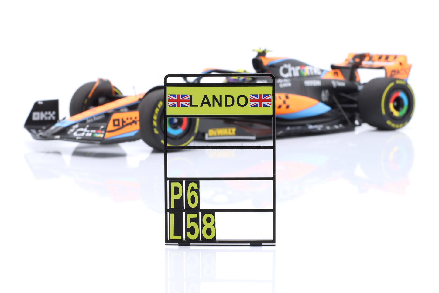 MINICHAMPS - McLAREN - F1 MCL60 TEAM McLAREN N 4 6th AUSTRALIAN WITH PIT BOARD GP 2023 LANDO NORRIS