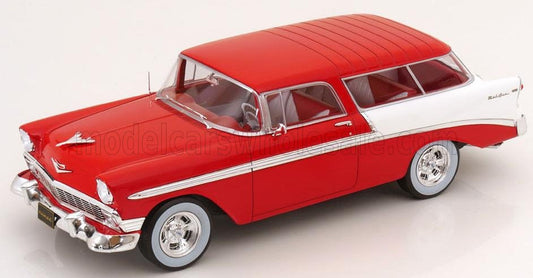 KK-SCALE - 1/18 - CHEVROLET - BEL AIR NOMAD SW STATION WAGON CUSTOM 1956 - RED WHITE