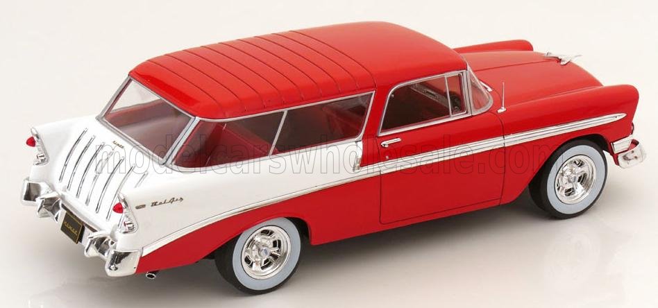 KK-SCALE - 1/18 - CHEVROLET - BEL AIR NOMAD SW STATION WAGON CUSTOM 1956 - RED WHITE