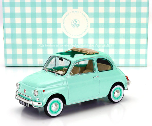 NOREV - 1/18 - FIAT - 500L 1968 - VERY LIGHT BLUE