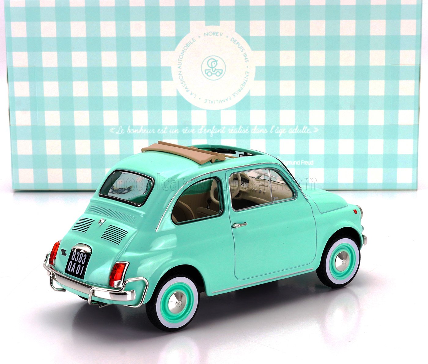 NOREV - 1/18 - FIAT - 500L 1968 - VERY LIGHT BLUE