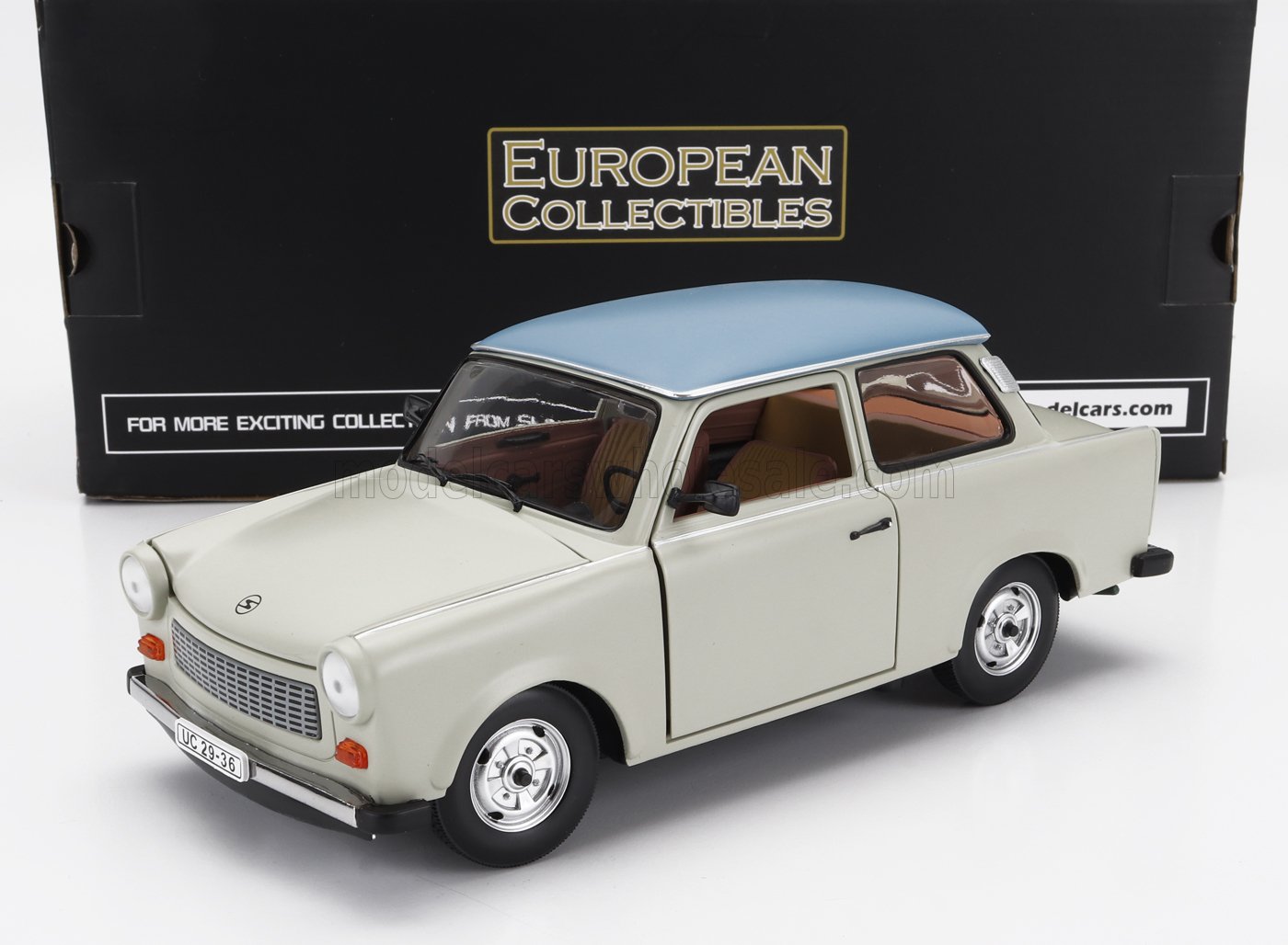 SUN-STAR - 1/18 - TRABANT - 601 DE LUXE 1965 - GREY LIGHT BLUE