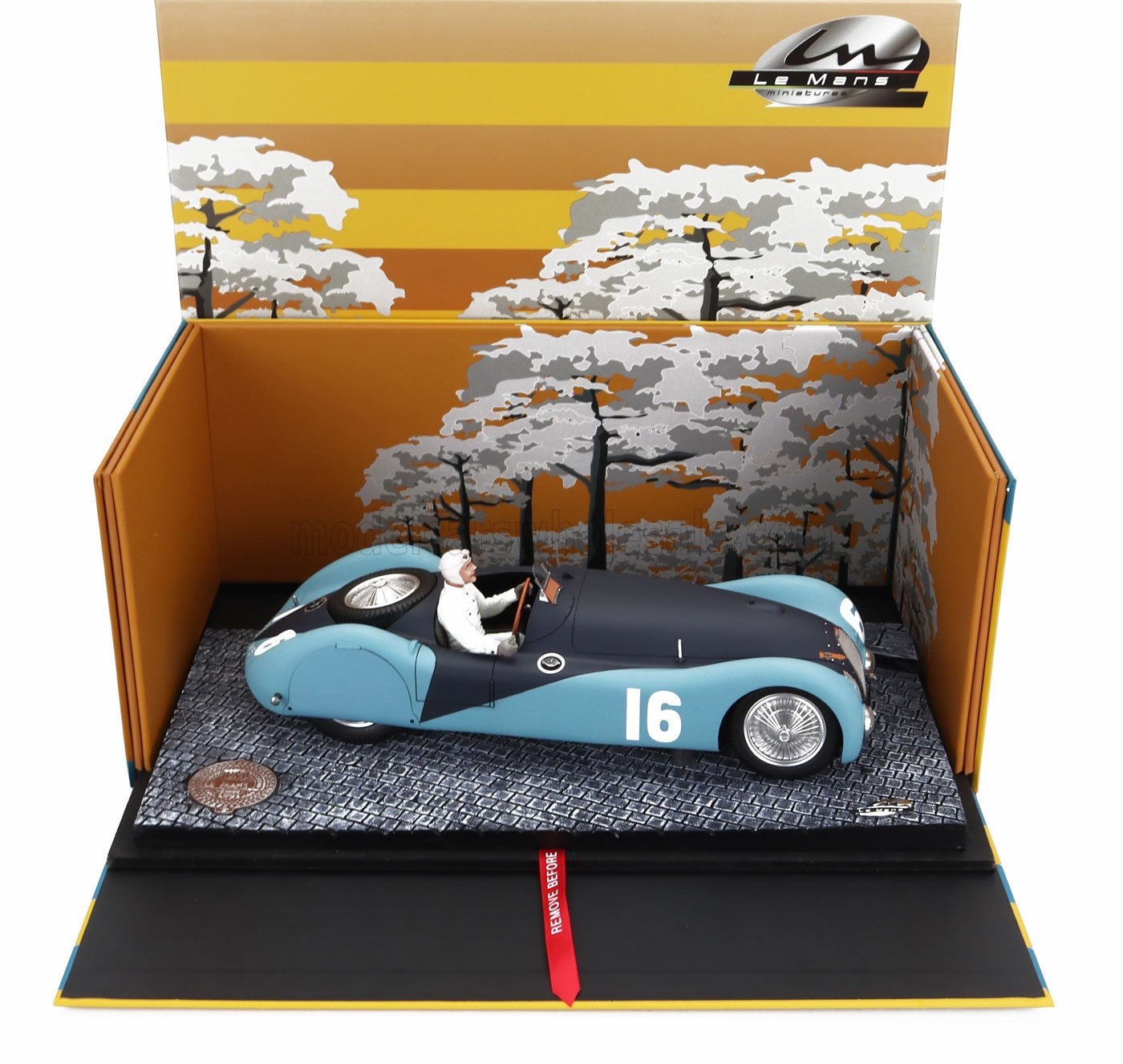 LE MANS MINIATURES - 1/18 - BUGATTI - F1 TYPE 57S 45 N 16 A.C.F. GP 1937 PIERRE WIMILLE - 2 TONE MATT BLUE