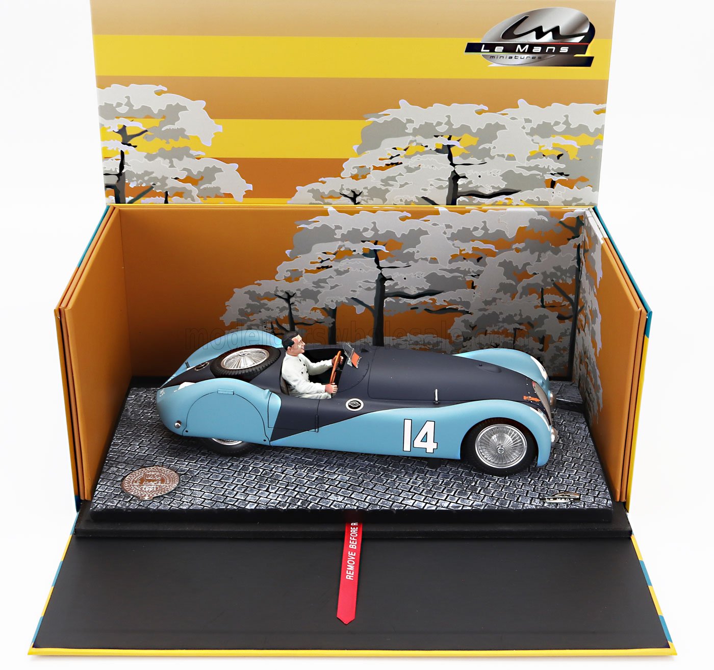 LE MANS MINIATURES - 1/18 - BUGATTI - F1 TYPE 57S 45 N 14 A.C.F. GP 1937 JEAN BUGATTI - 2 TONE MATT BLUE