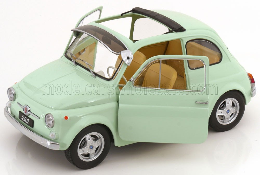 KK-SCALE - 1/12 - FIAT - 500 F CUSTOM WITH ABARTH RIMS 1968 - LIGHT GREEN