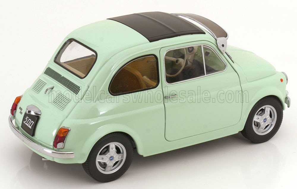 KK-SCALE - 1/12 - FIAT - 500 F CUSTOM WITH ABARTH RIMS 1968 - LIGHT GREEN